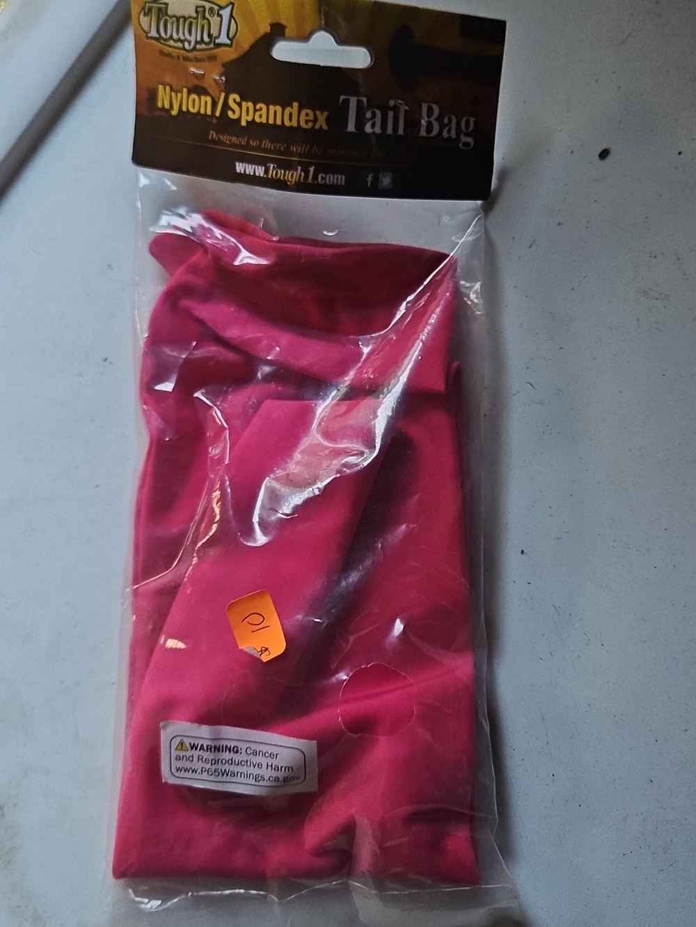 Nylon/Spandex Horse Tail Bag - Hot Pink